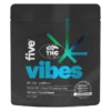 Five High Potency Vibes Gummies, Red Razz, Hybrid, 10mg THC, 10ct